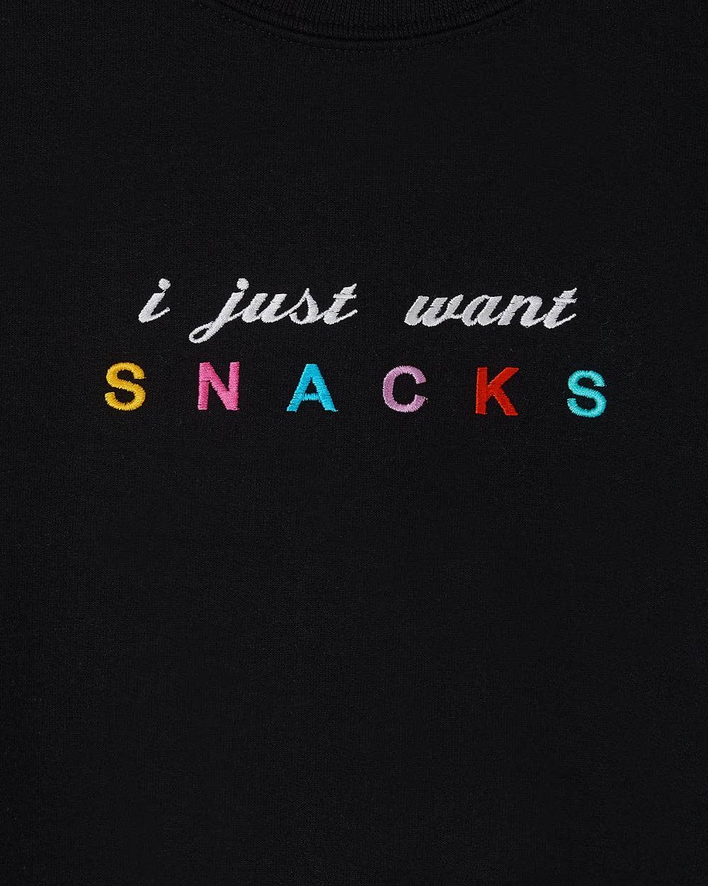 Limpet Store - Vente Sweat-shirt – femme - Sweat-shirt brodé « I Just Want Snacks »14