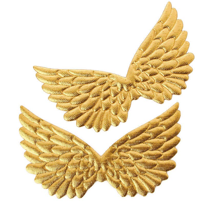 Factory Direct Craft - Wholesale Cutouts - Gold Embossed Angel Wings (Package of 2) 2