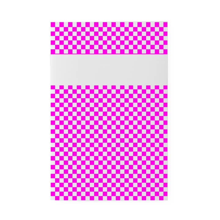 fluorescent pink checkered notebook - Pantone 806 for wholesale by Supereditions