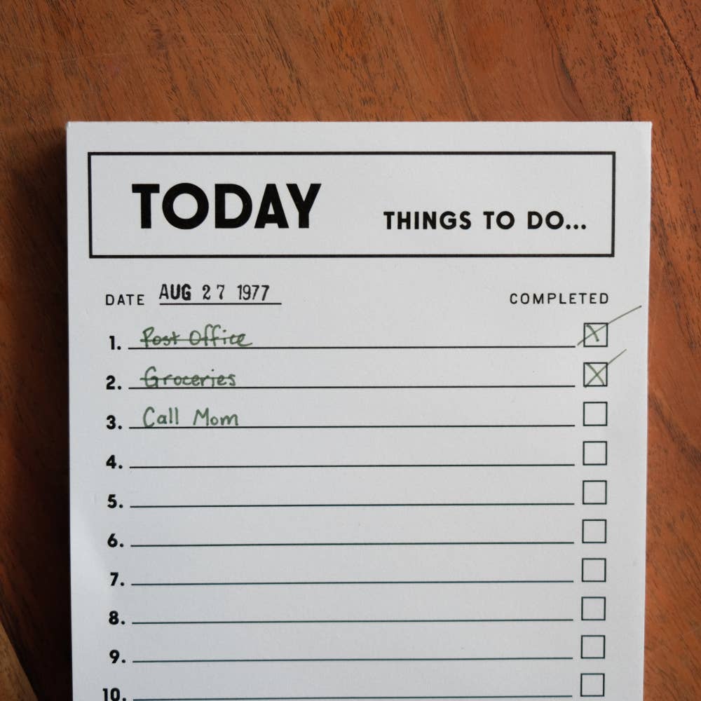 Dugout Paper Co. - Wholesale Notepad - To Do List Notepad - Things To Do1