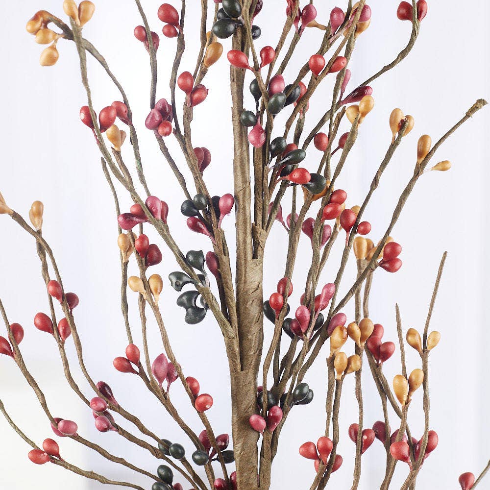 Factory Direct Craft – wholesale Artificial flowers – 25" Fall Color Pip Berry Spray - Select Color  3