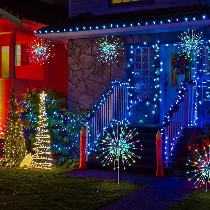 LIGHTSHARE - Wholesale Outdoor/Lawn Light - Starburst Light Lighted Ball LED Firework Lights White Twink24