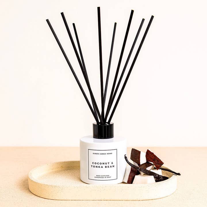 Coconut & Tonka Bean Reed Diffuser for wholesale by Simon James Home