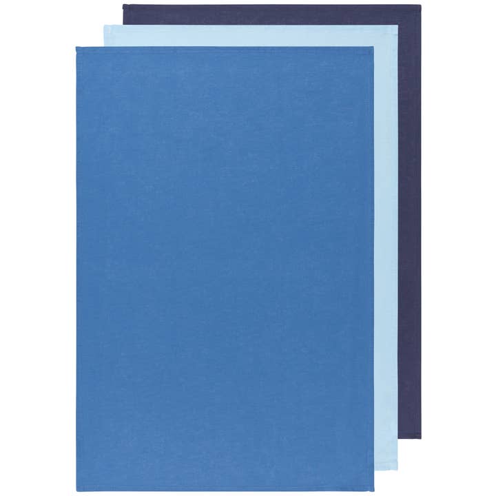 Moon Cool Blue Indigo Floursack Diskhanddukar Set om 3 för wholesale av Danica Brands