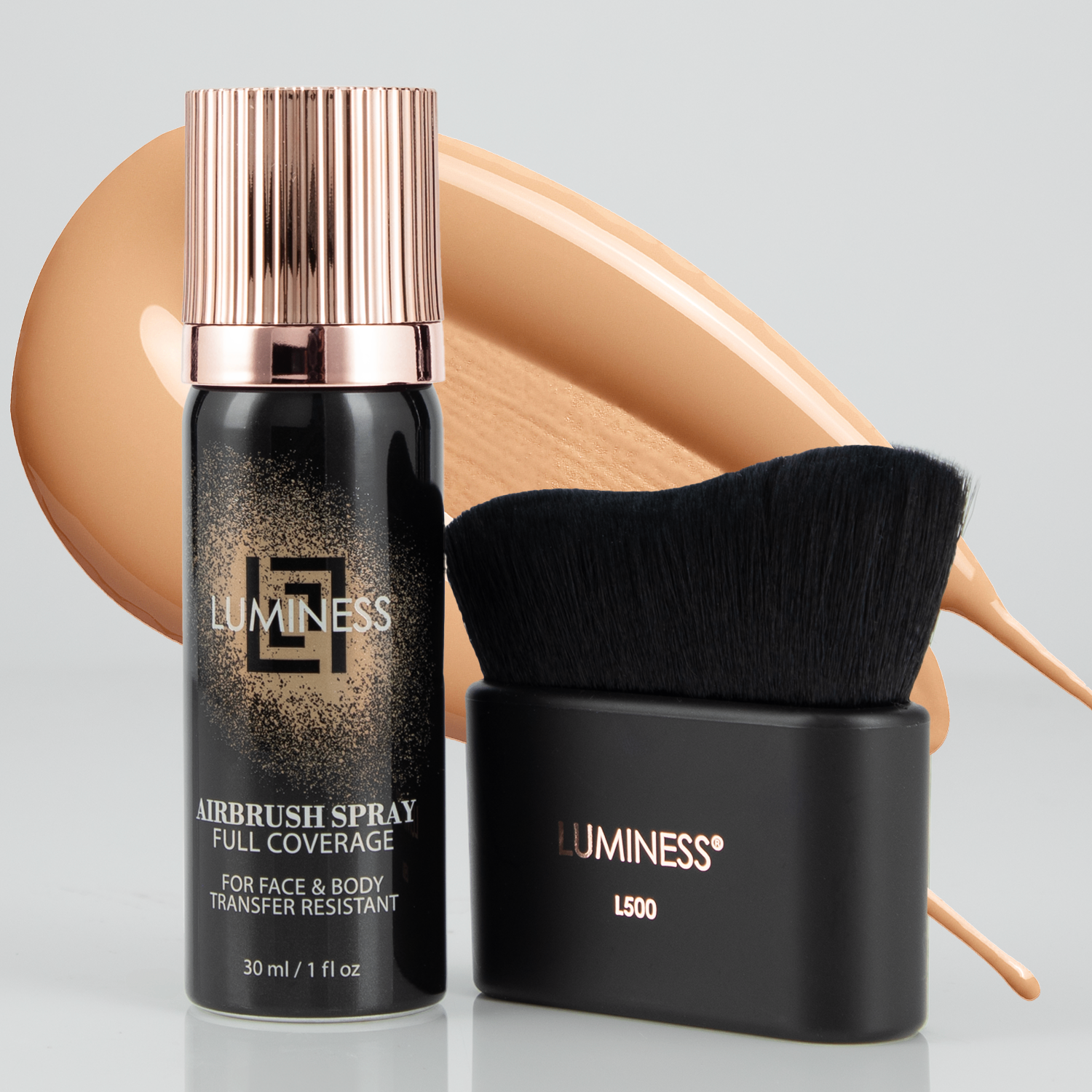 LUMINESS - Wholesale Foundation - Airbrush Spray Full Coverage Body & Face Foundation with Buffing Brush11