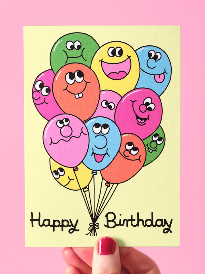 Fijne Verjaardag Ballonnen Wenskaart voor wholesale door Wrap