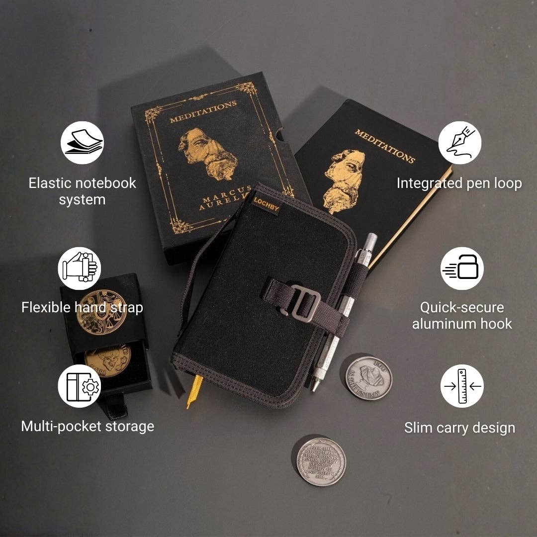 LOCHBY - Vendita all'ingrosso Diari/agende - Mini diario da campo compatto con sistema elastico per 4 taccuini15