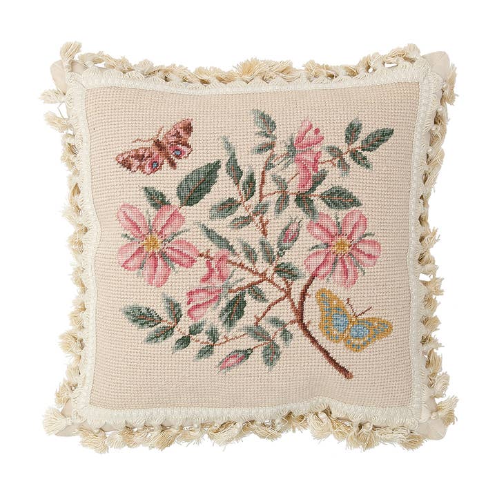 C&F Home - Wholesale Throw/Decorative Pillow - SALE 17" x 17" Flowers Needlepoint Pillow