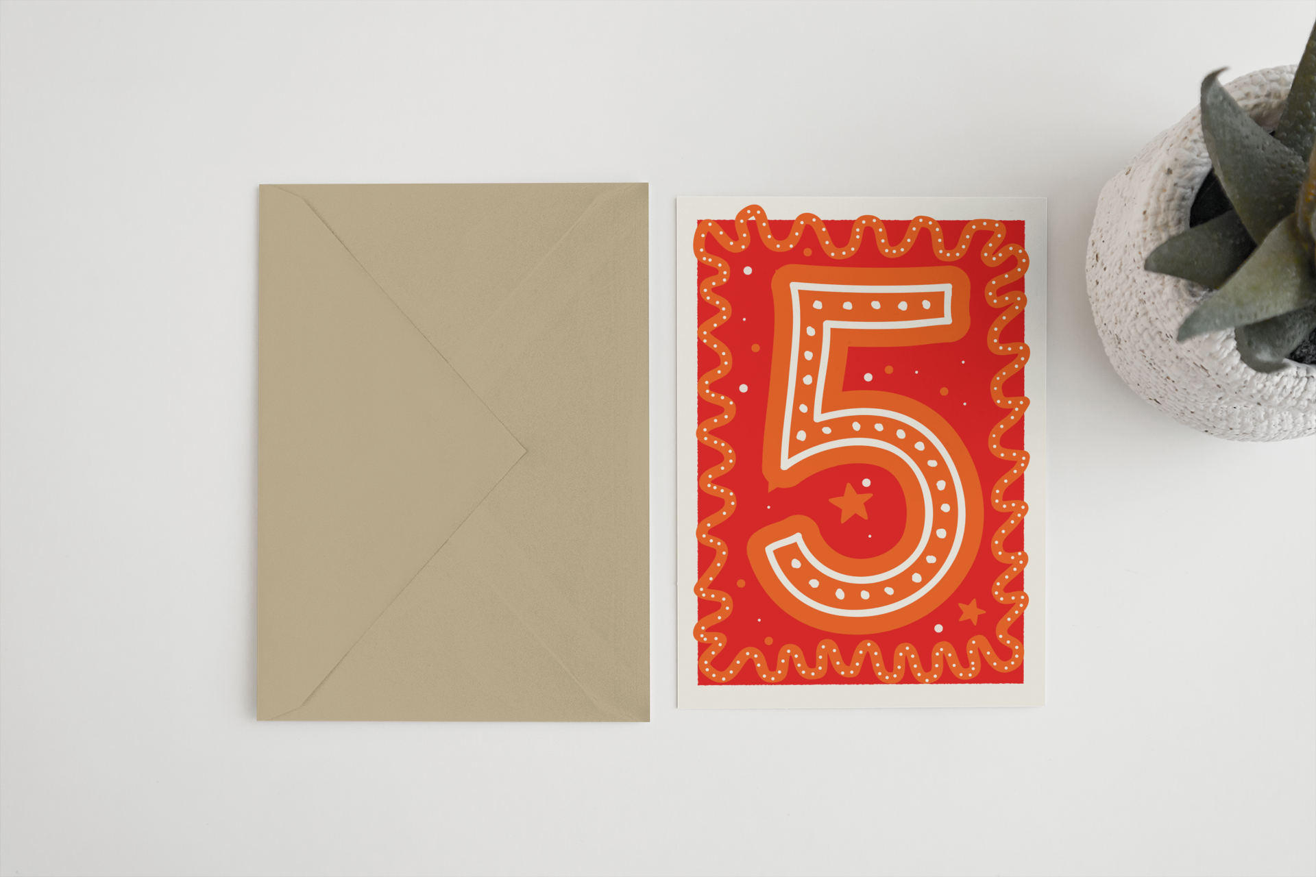 Blue Iris Designs Co – wholesale Birthday card – Age 5 birthday 5x7/A6 card0