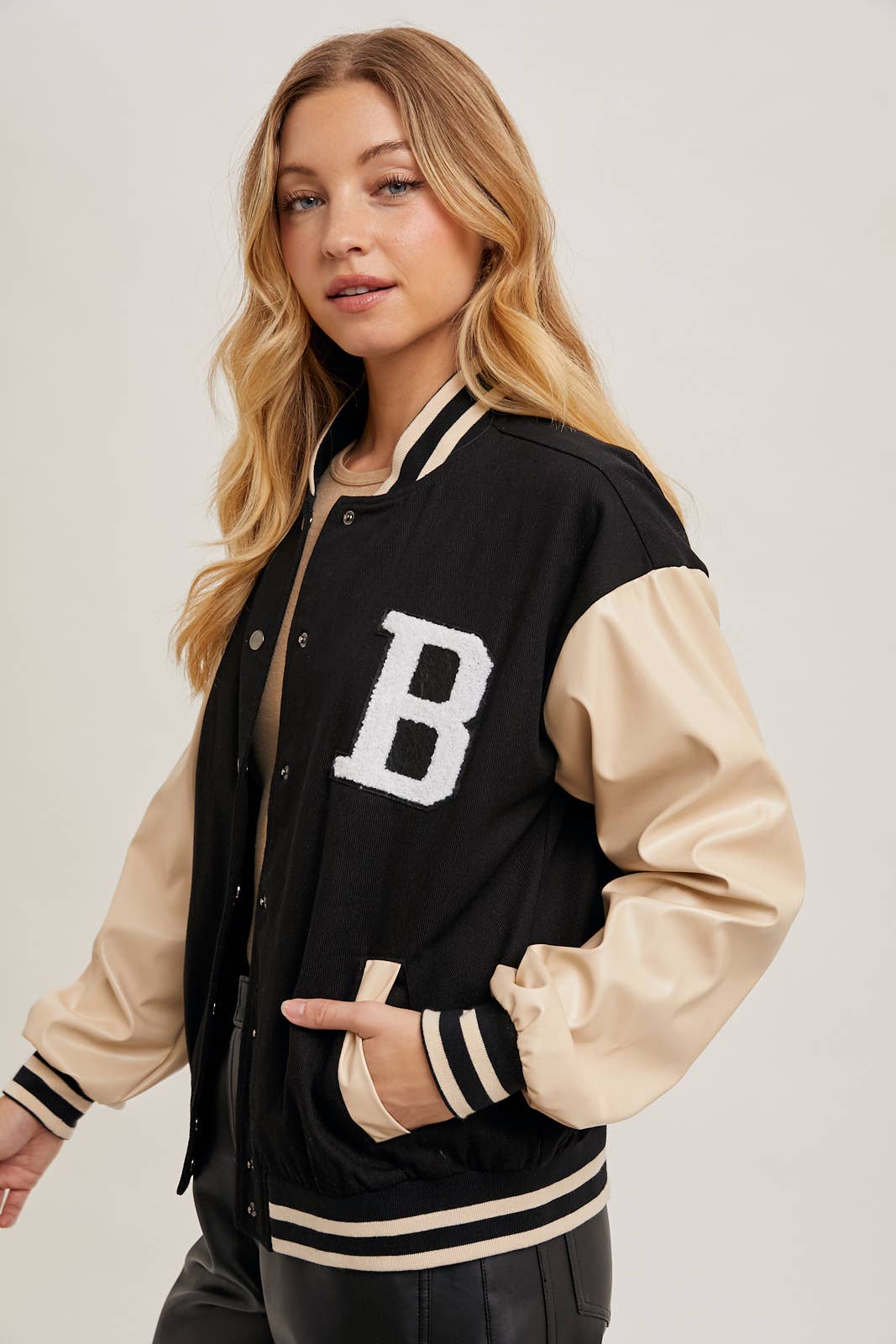 Bluivy - Wholesale Varsity/Baseball Jacket - Women's - COLOR BLOCK VARSITY JACKET3