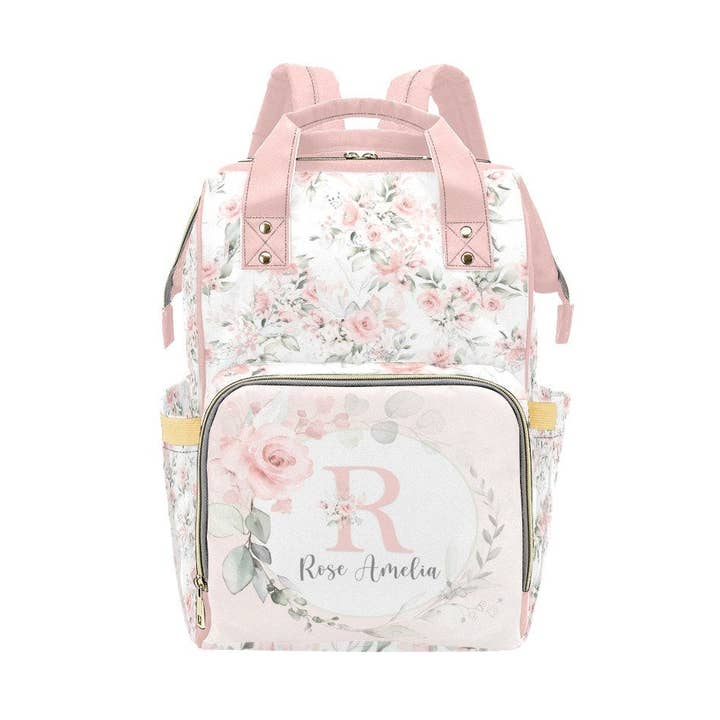 Gentle Pink Personalized Diaper Bag for wholesale by Empowering Decor