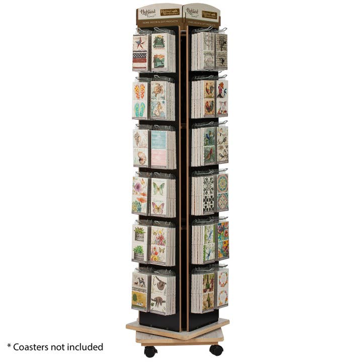 Display-4 Pacoaster Floor Spinner-Ships Vazio por atacado de CounterArt/Highland Home/Thirstystone