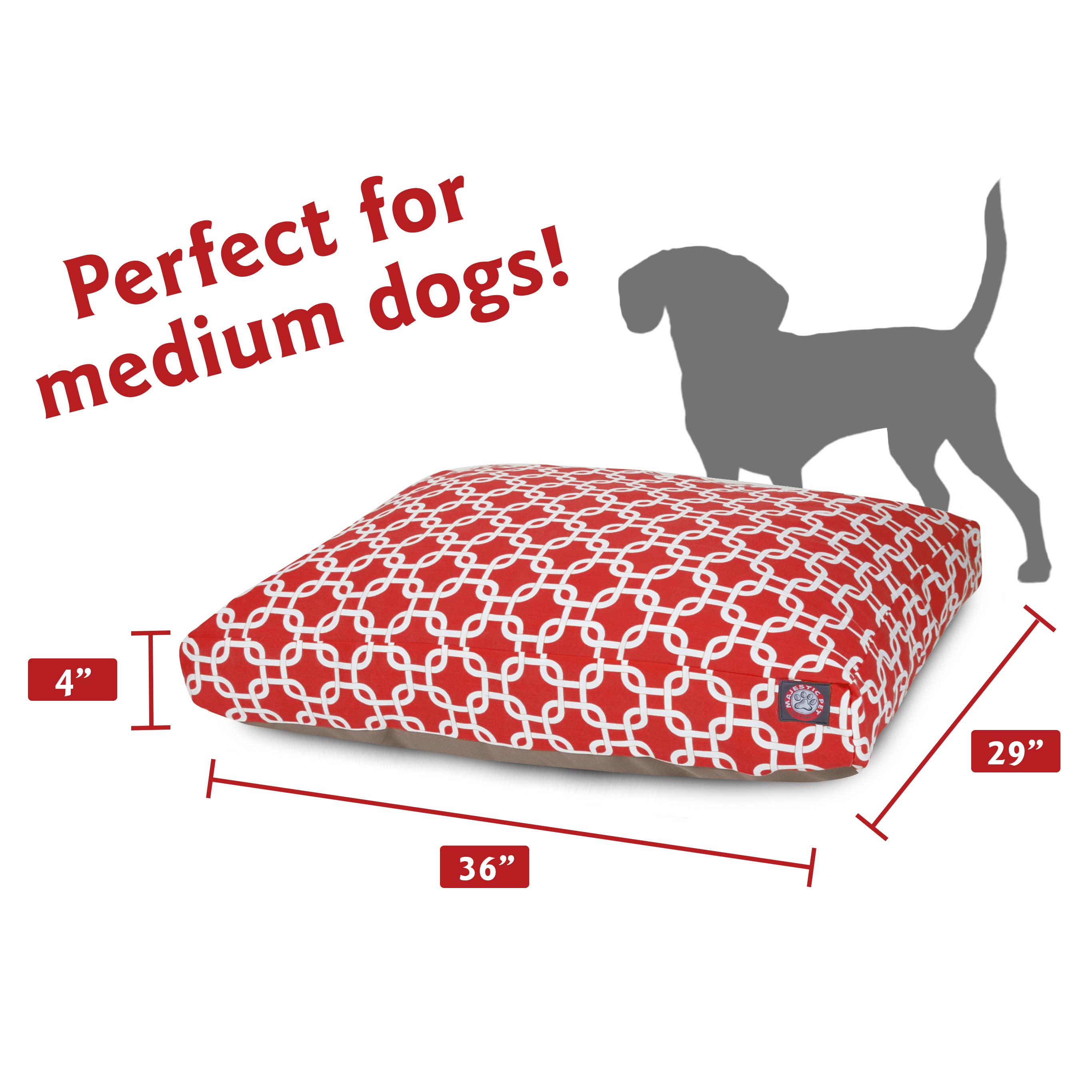 Majestic Pet Products - Vente Panier – chien - Lit pour chien Links Rectangle64