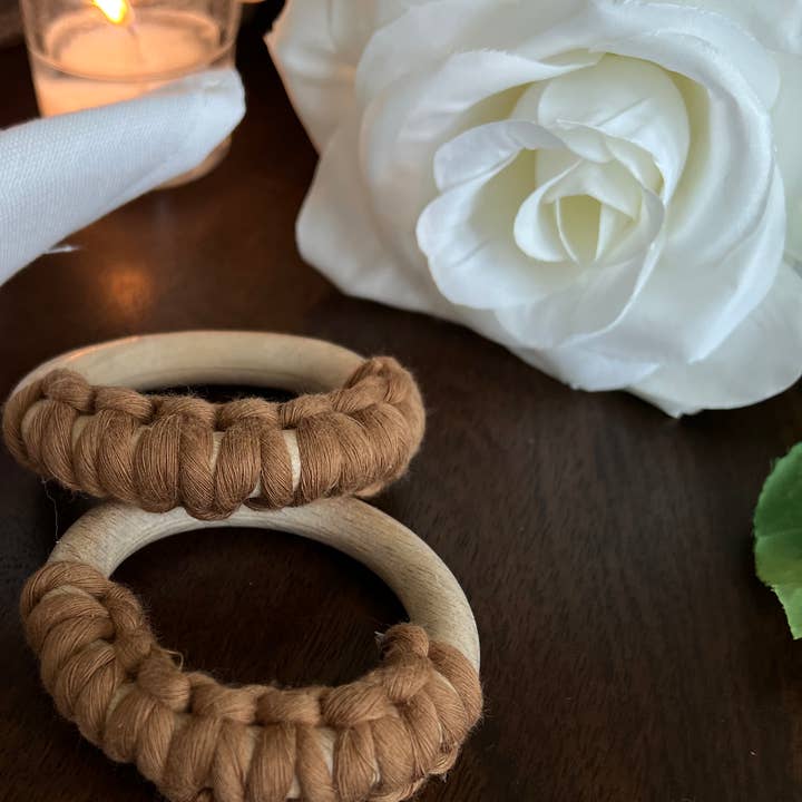 Macrame Napkin Ring Set, Wooden Napkin Holder, Rustic Decor and other Purchase Wholesale wooden napkin rings. Free Returns & Net 60 Terms on Faire trending on Faire.