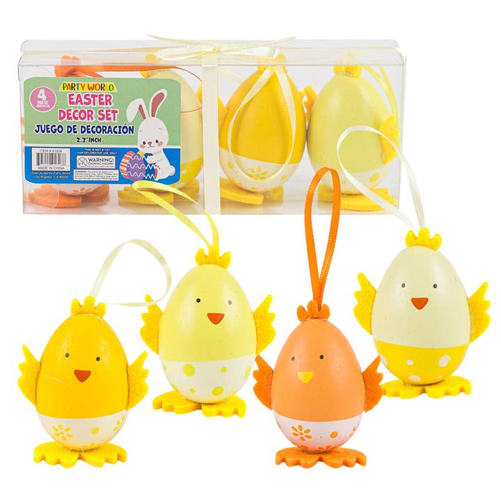 OSTERDEKOR-SET 4-tlg. 5,8 cm CHIC für den Großhandel von Deluxe Import Trading