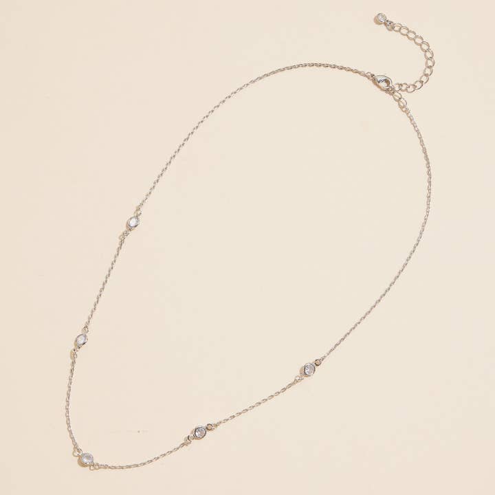 Frem - Wholesale Link & Chain Necklace - Cubic Zirconia 18K Gold Dipped Chain-Necklace5