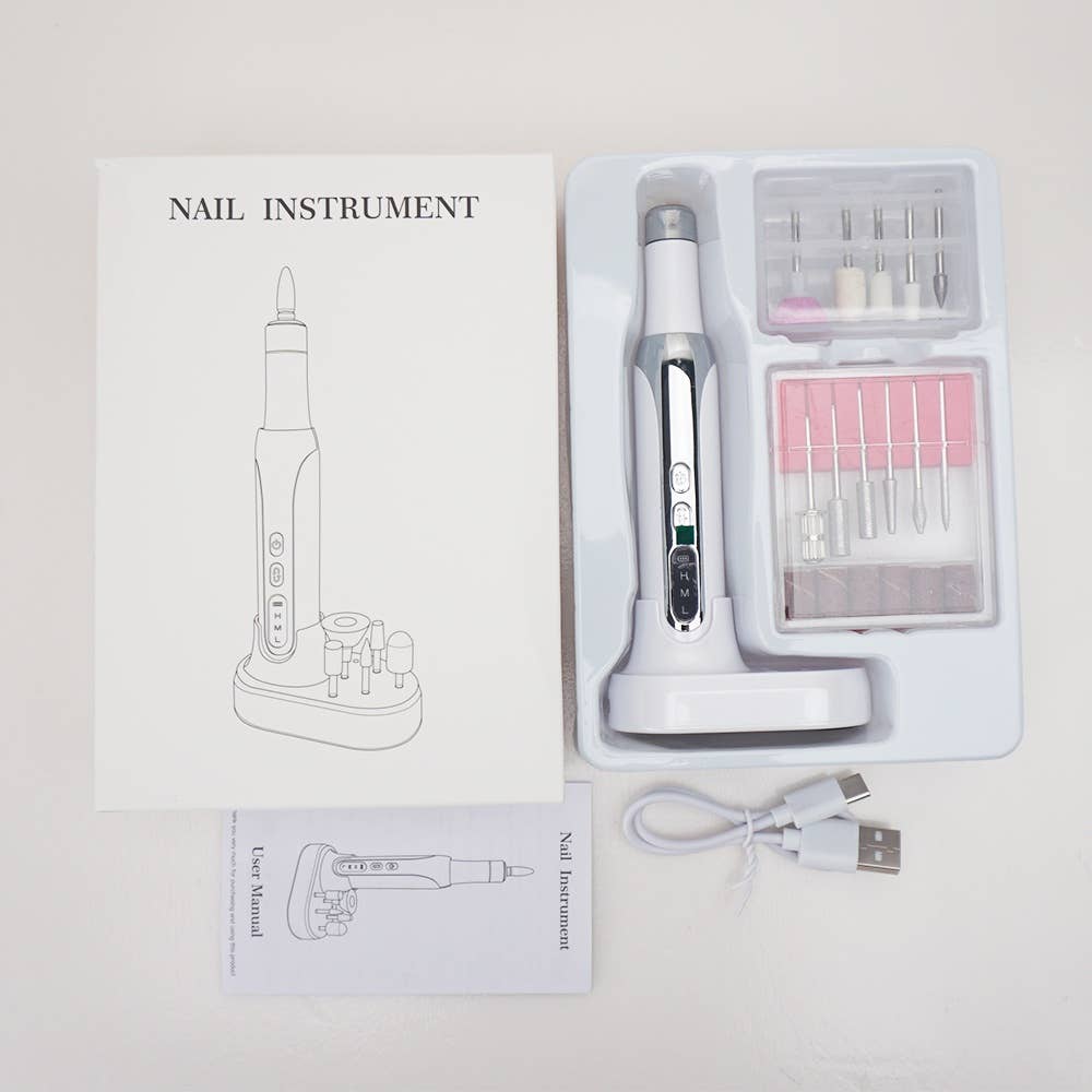 VIGOR – Engroshandel Sæt til neglepleje – Trådløs negleboremaskine pen maskine neglebånd bærbar 13 i 1 sæt16