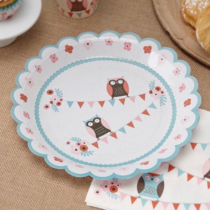 Paper Plates - Owls for wholesale by Ginger Ray