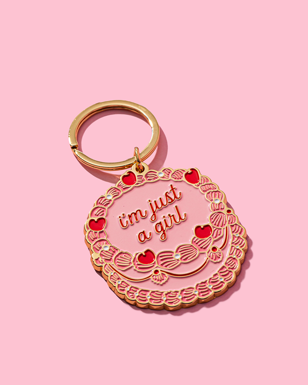 Brittany Paige - Wholesale Keychain - Women's - Just A Girl Vintage Cake Enamel Keychain Bag Charm4