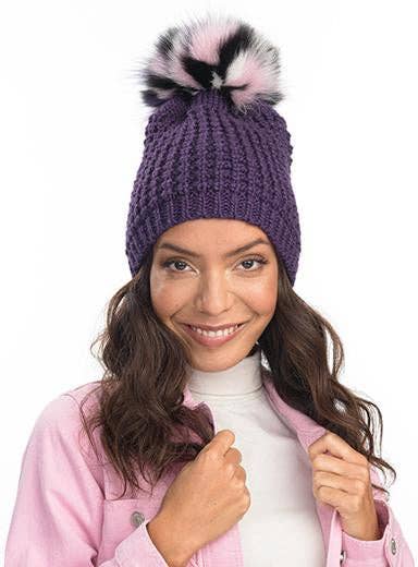Kyi Kyi - Wholesale Beanie - Women's - Classic Fur - Multi Color Pom18