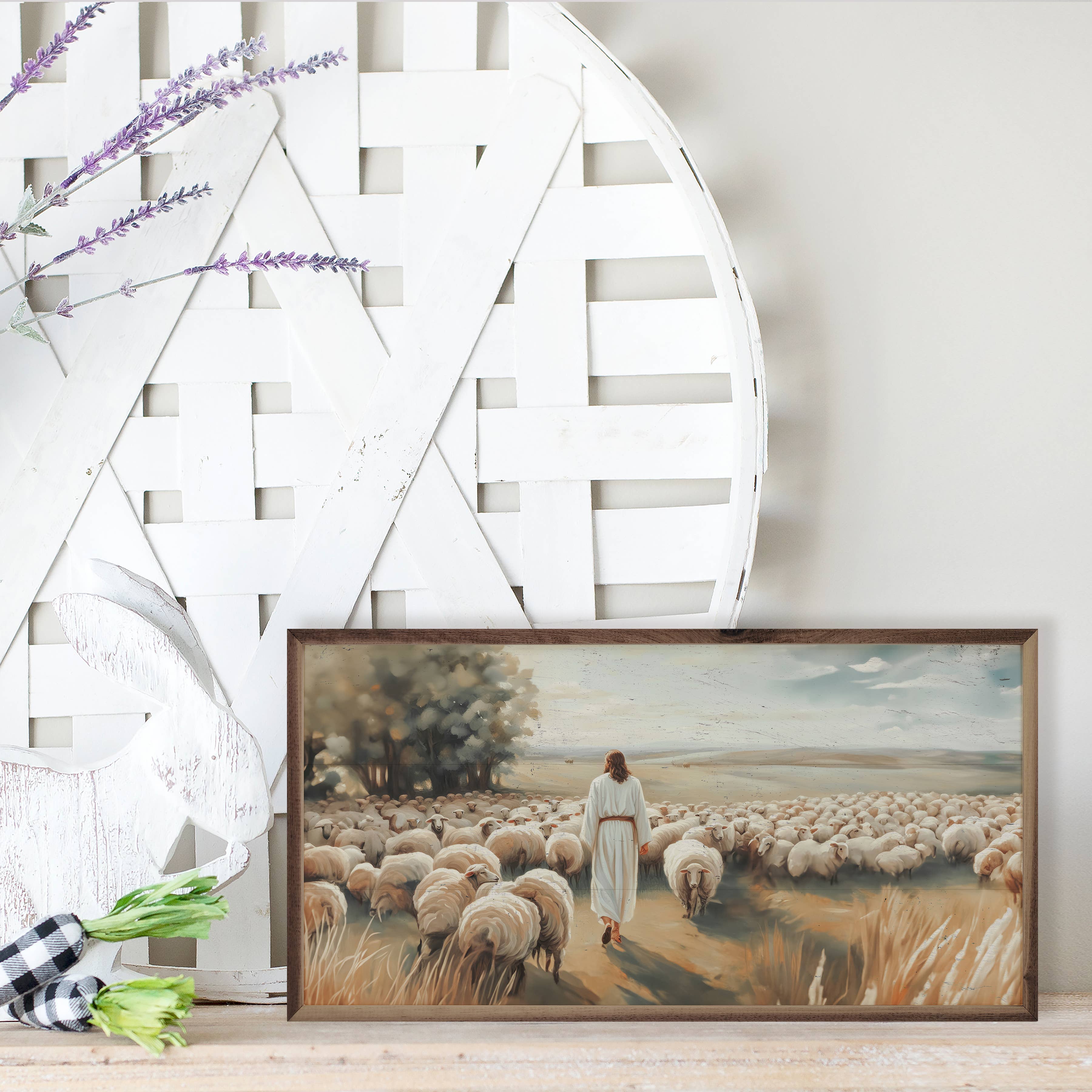 Kendrick Home - Wholesale Art Print - Jesus With His Flock2