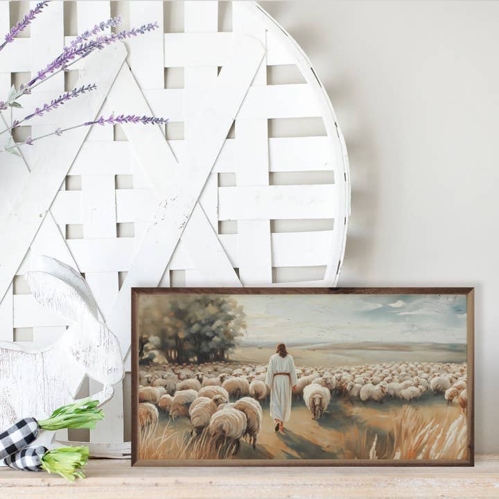 Kendrick Home - Wholesale Art Print - Jesus With His Flock2