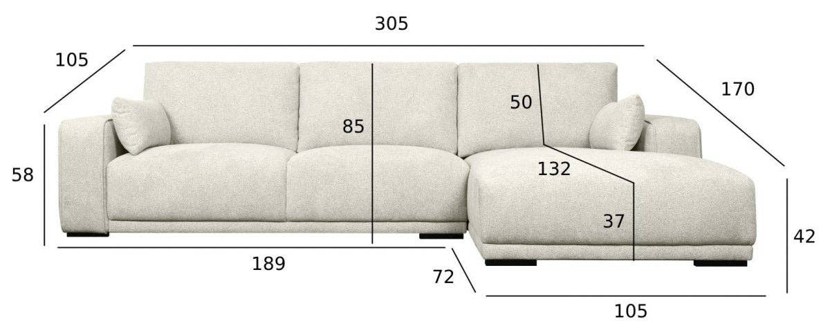 Furnhouse - Wholesale Sofa - L-Shape Sofa California Beige Right13