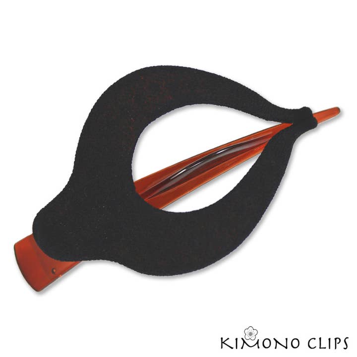 365s/blk Med Harp Solid Svart för wholesale av Kimono Clips