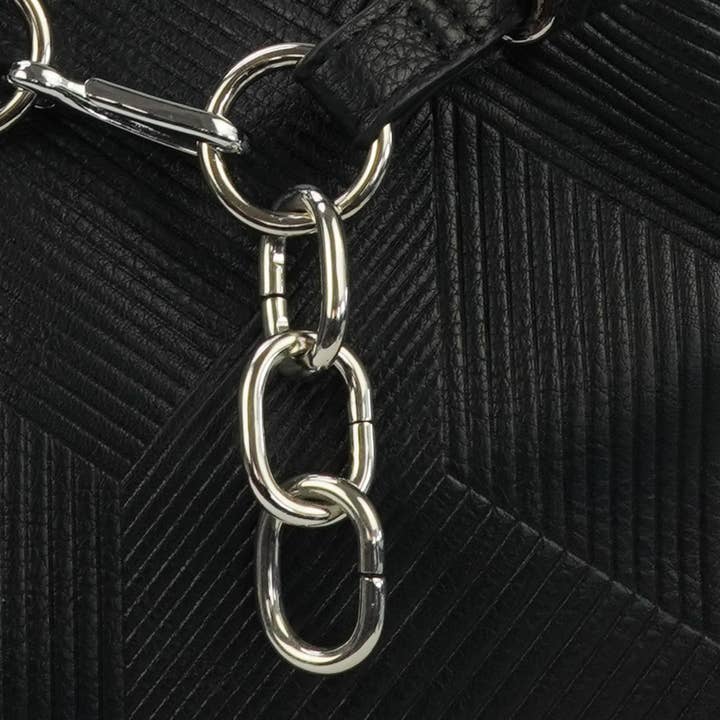 HJS - Vente Porte-document – femme - Sac à bandoulière 'PAIGE' - Élégant sac avec détail chaîne3