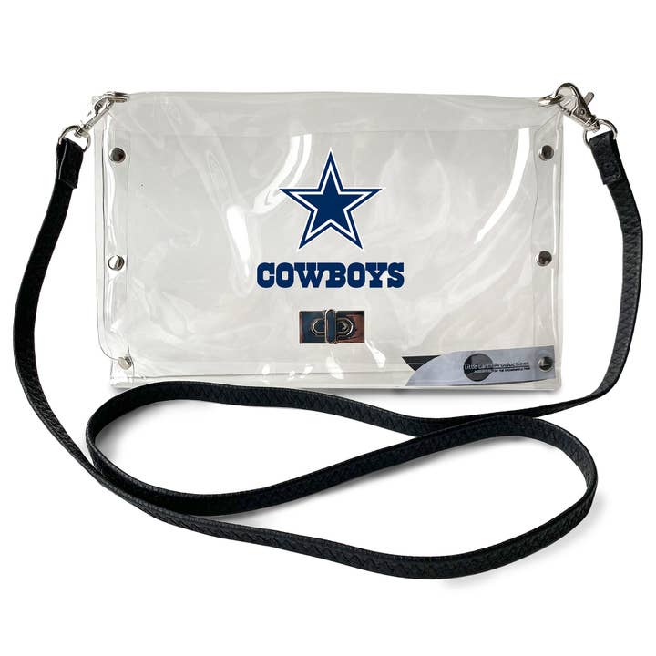 Little Earth Productions - Wholesale Crossbody Bag - Women's - NFL Dallas Cowboys Clear Envelope Purse