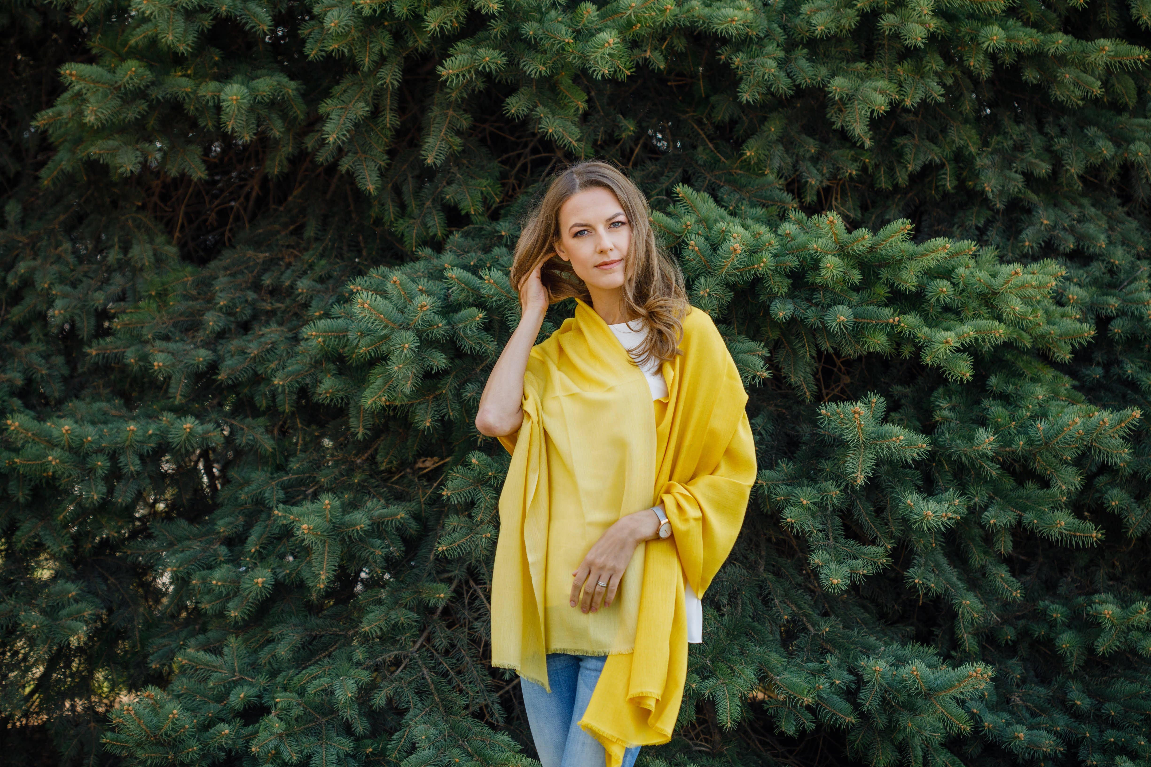 Geel Salme Sjaal voor groothandel op Faire2