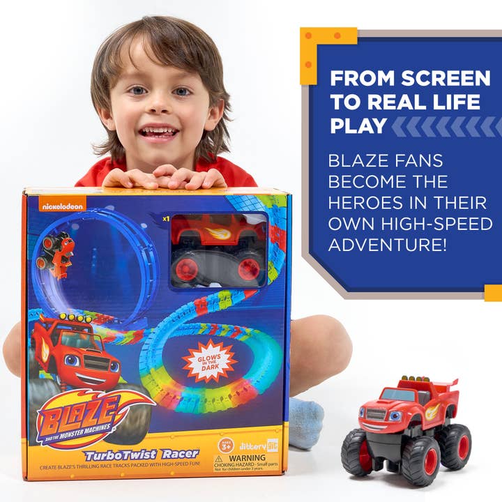 JitteryGit - Wholesale Toy Set - Kids - Nickelodeon Blaze Race Track Glow in the Dark STEM Gift Toy4