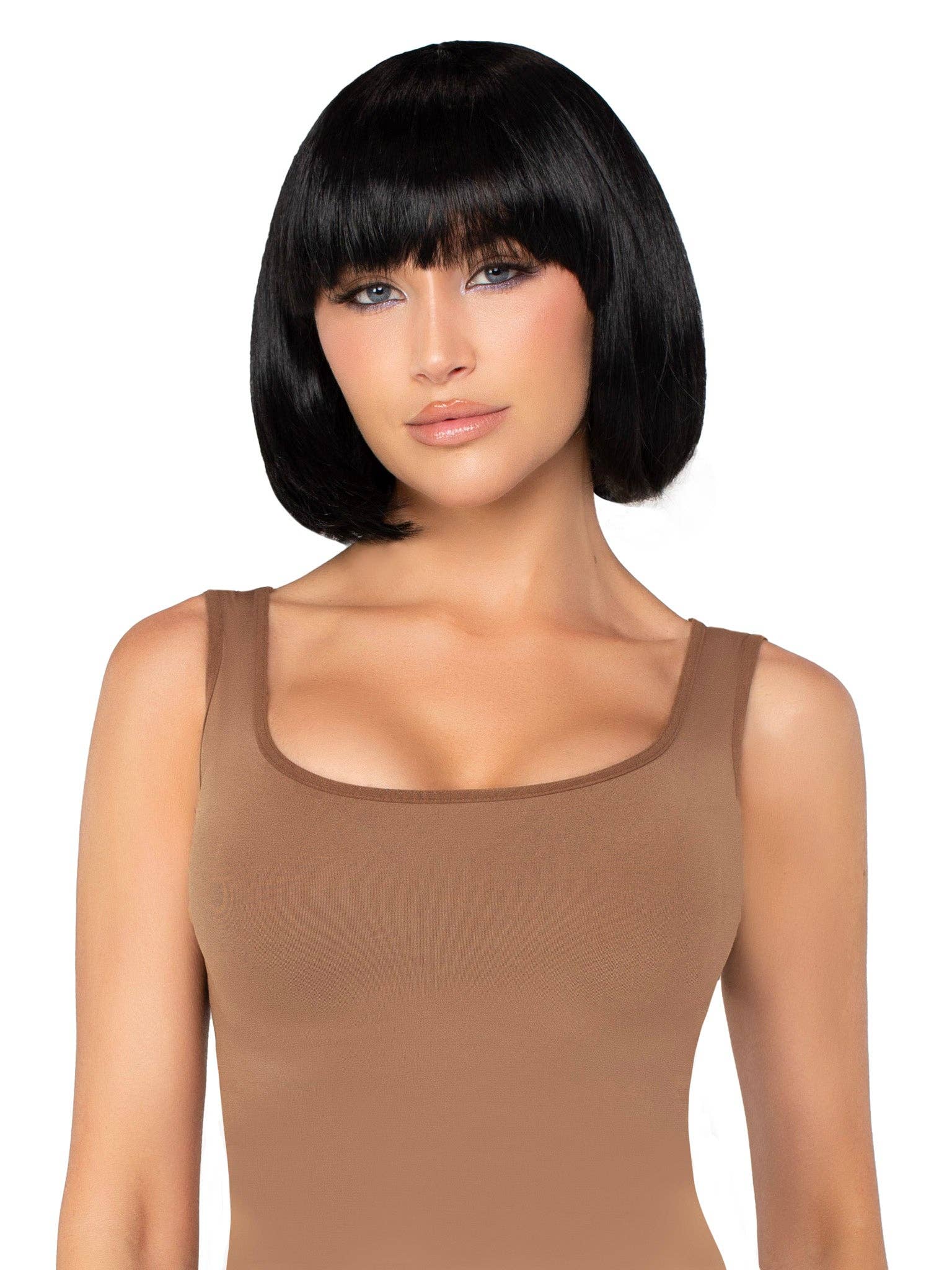 Black 14" Short Natural Bob Wig for wholesale on Faire3