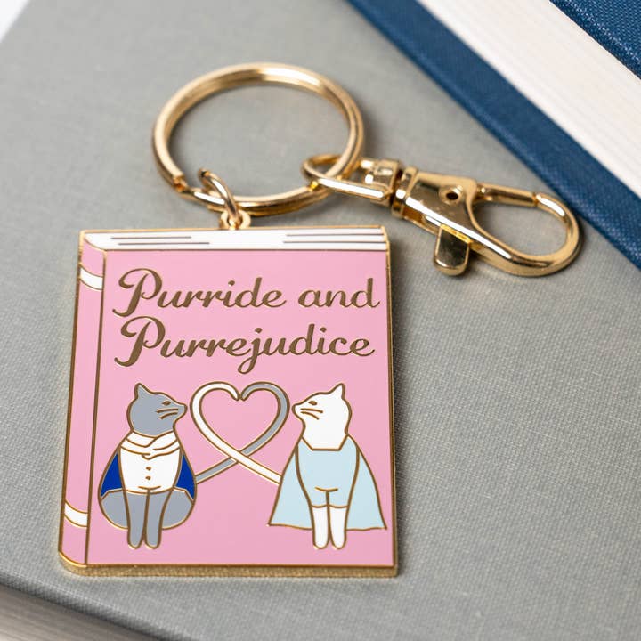 Purride och Purrejudice nyckelring för wholesale av Bona Fide Bookworm