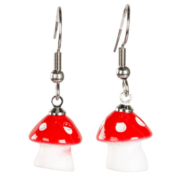 Red Mushroom Earrings for wholesale by Benjamin International