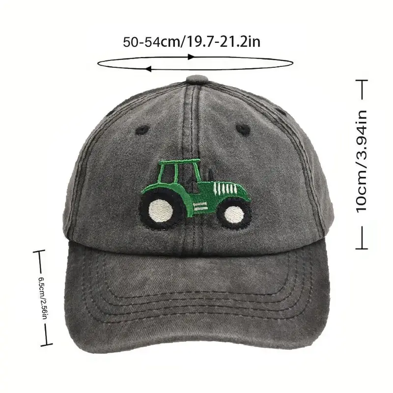 Auraquise - Wholesale Baseball Cap - Kids - Kid's Green Tractor Embroidered Baseball Cap12