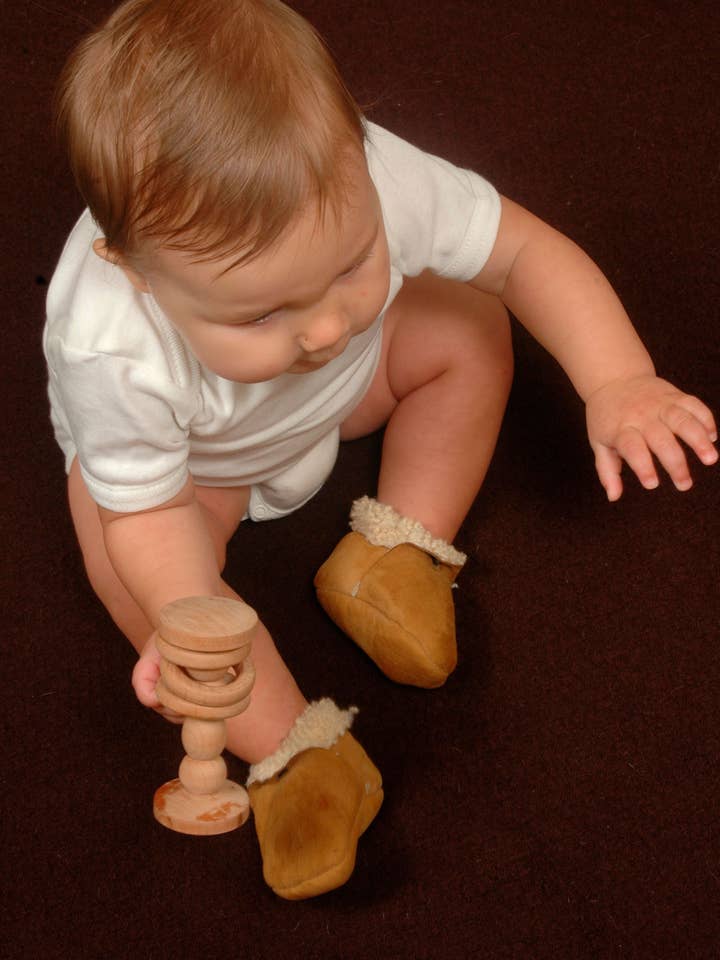 Nui Organics - Wholesale Booties - Baby - Kina Booties Natural
