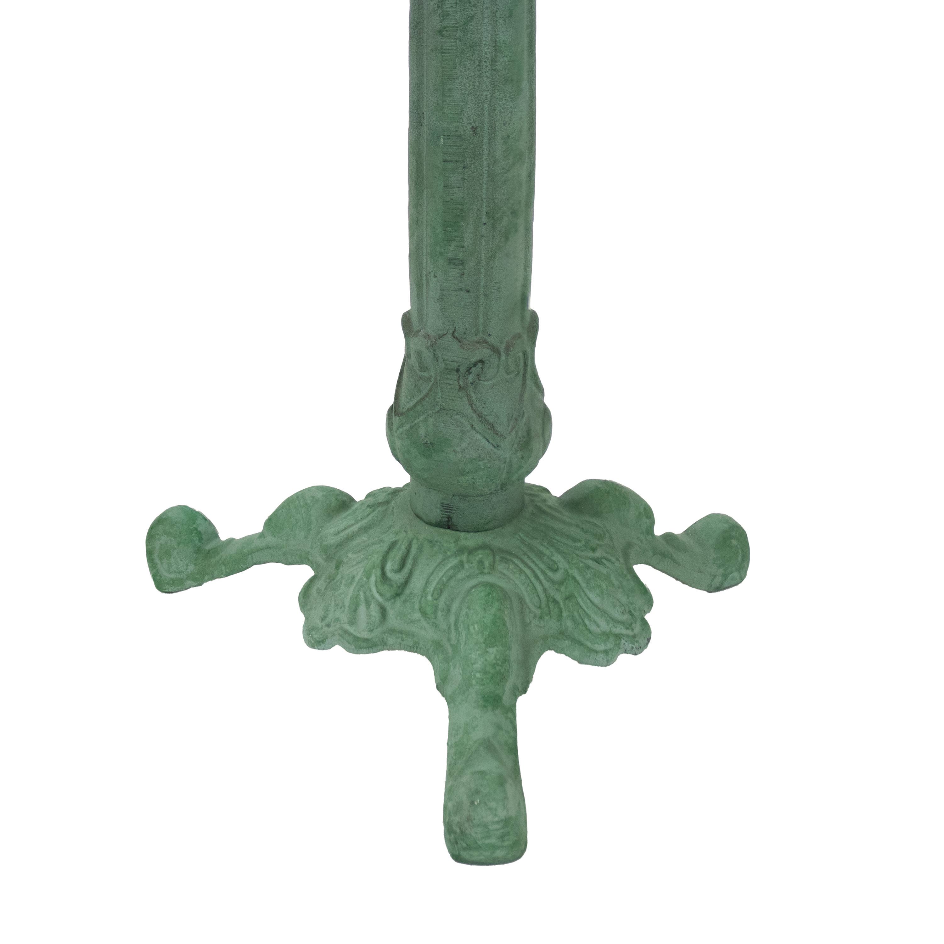 Sunnydaze Decor - Wholesale Bird Bath - Autumnal Leaf Metal Bird Bath - Green Patina - 11.75-Inch6