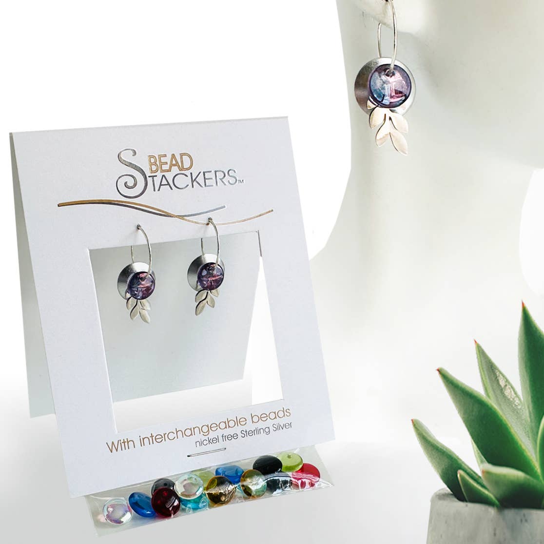 Conversations in Jewellery - Wholesale Dangle Earrings - LFLT28 - Earrings come with 9 interchangeable colours. 3