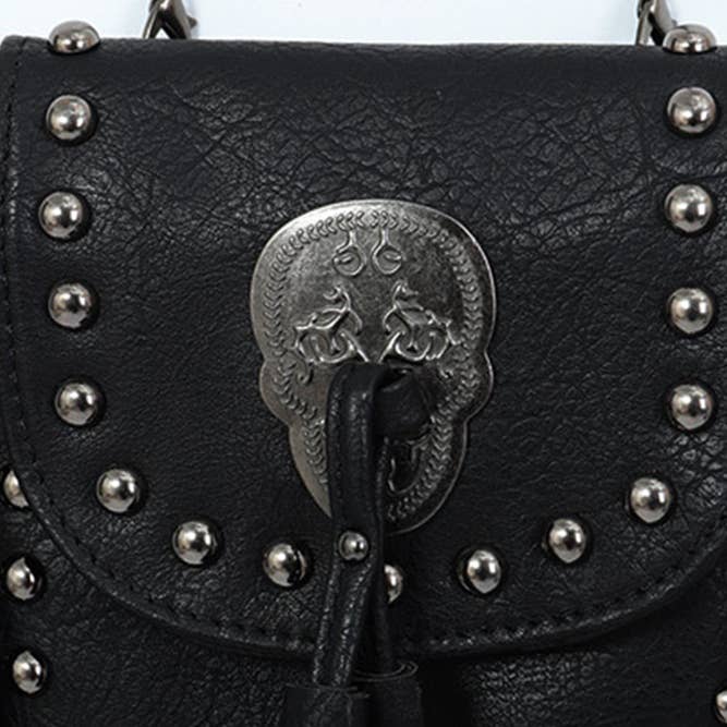 UNISHE - Wholesale Crossbody Bag - Women's - Rivet and Tassel Crossbody Messenger Bag MOQ 3pcs OLY001