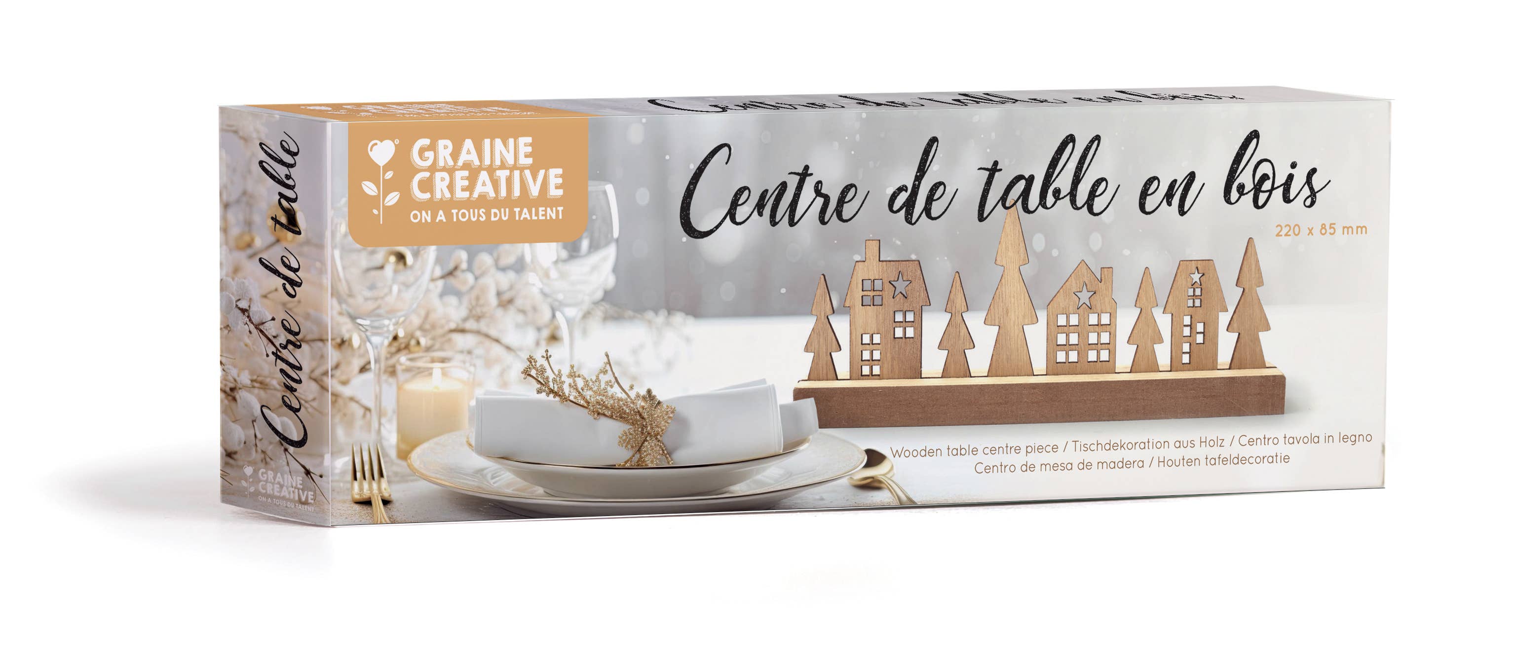 Graine Créative - Wholesale Christmas Decoration - CHRISTMAS CENTERPIECE 22cmX8.5cm0