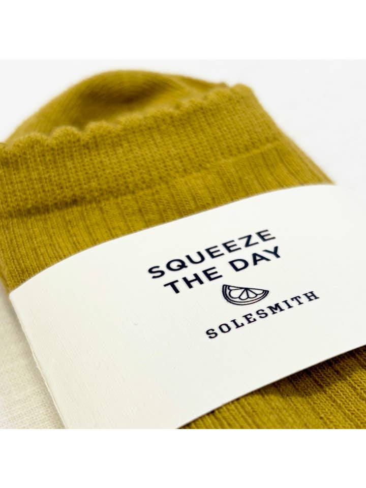 Solesmith – Meias - Mulher por atacado – Meias de Algodão com Folhos "Aproveita o Dia"