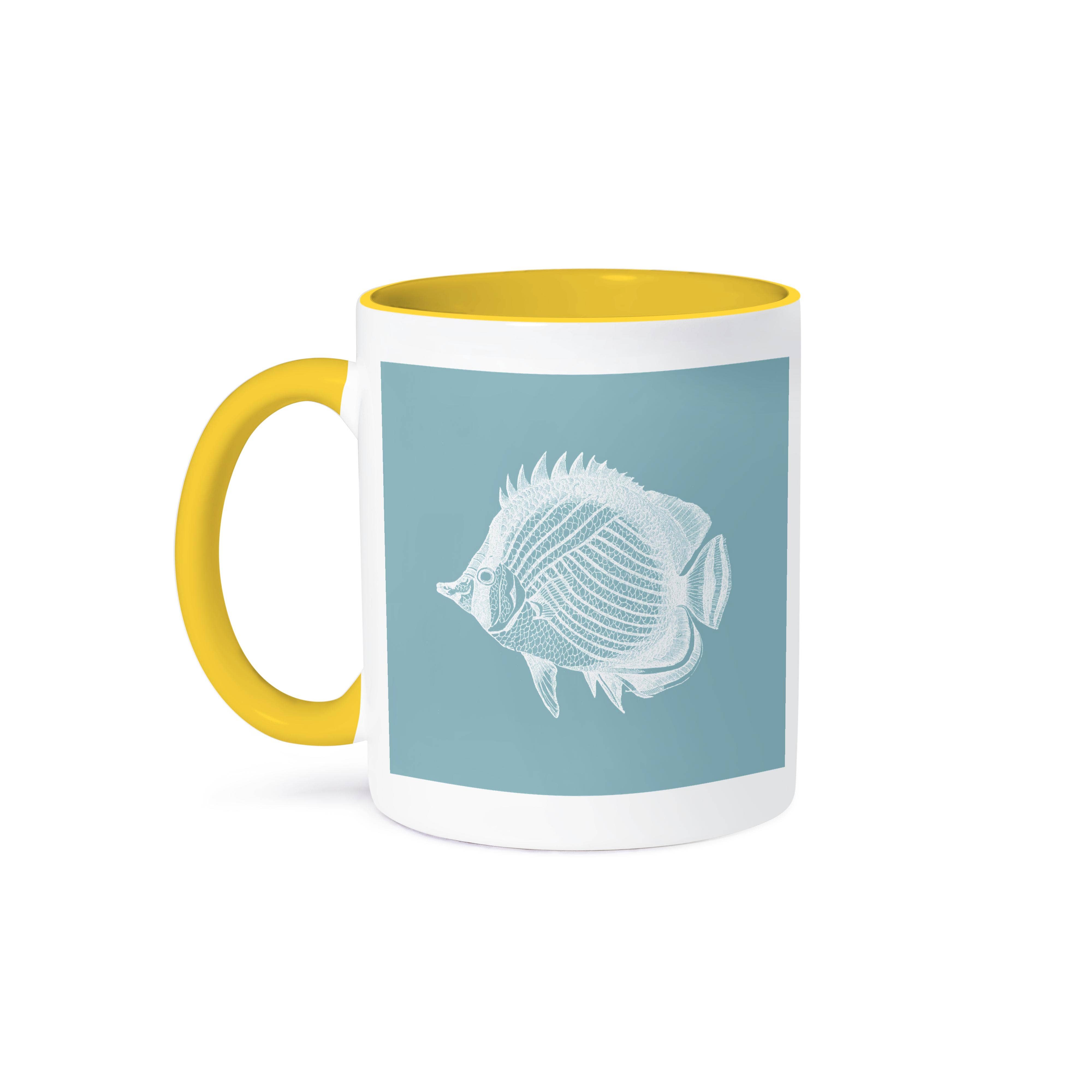 3dRose - Wholesale Coffee Mug - 3dRose, Blue Butterflyfish Tropical Fish print Exotic modern sea ocean marine, Mug0
