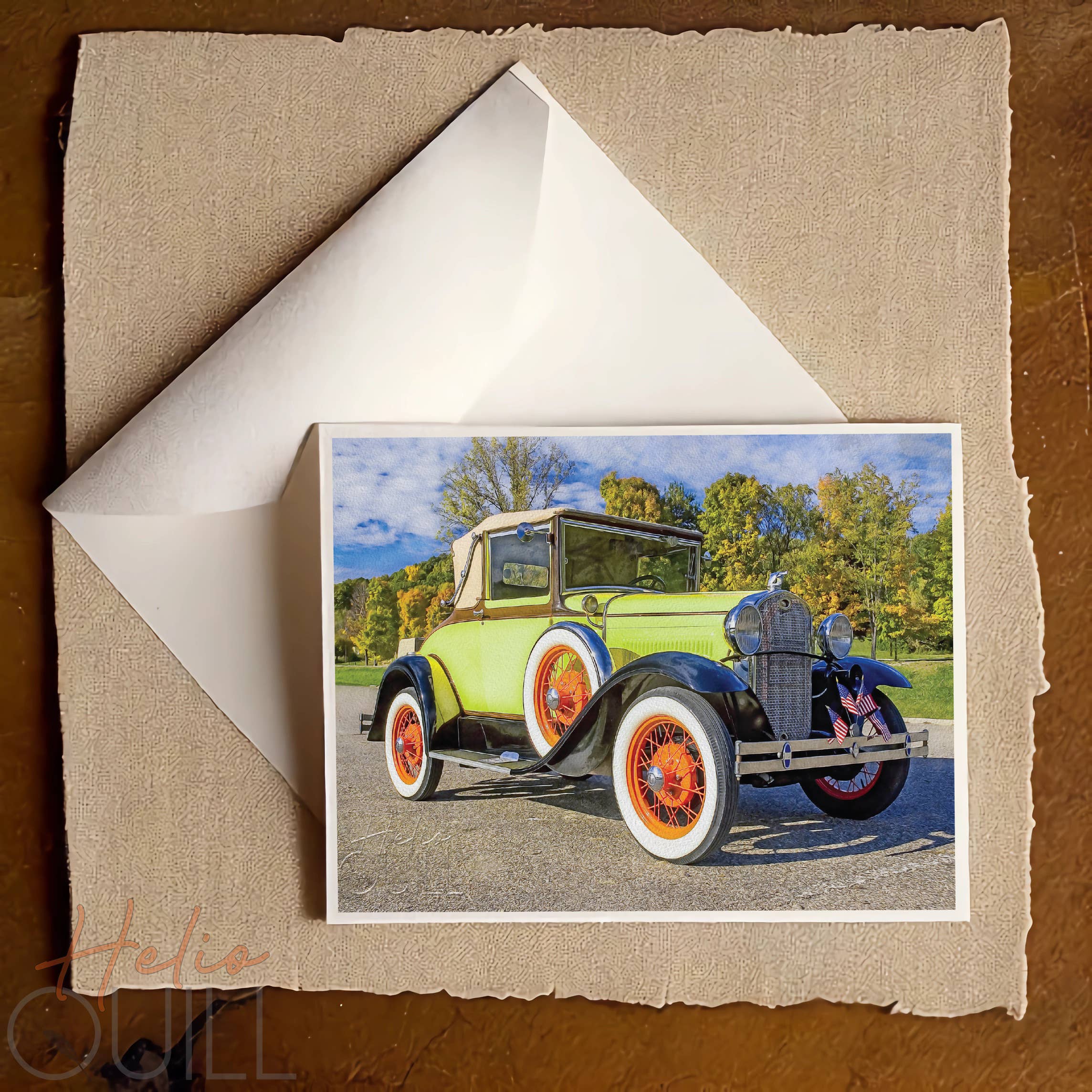 Helio Quill - Wholesale Everyday Greeting Card - Classic Cars and Trucks Greeting Card 12 Pack9