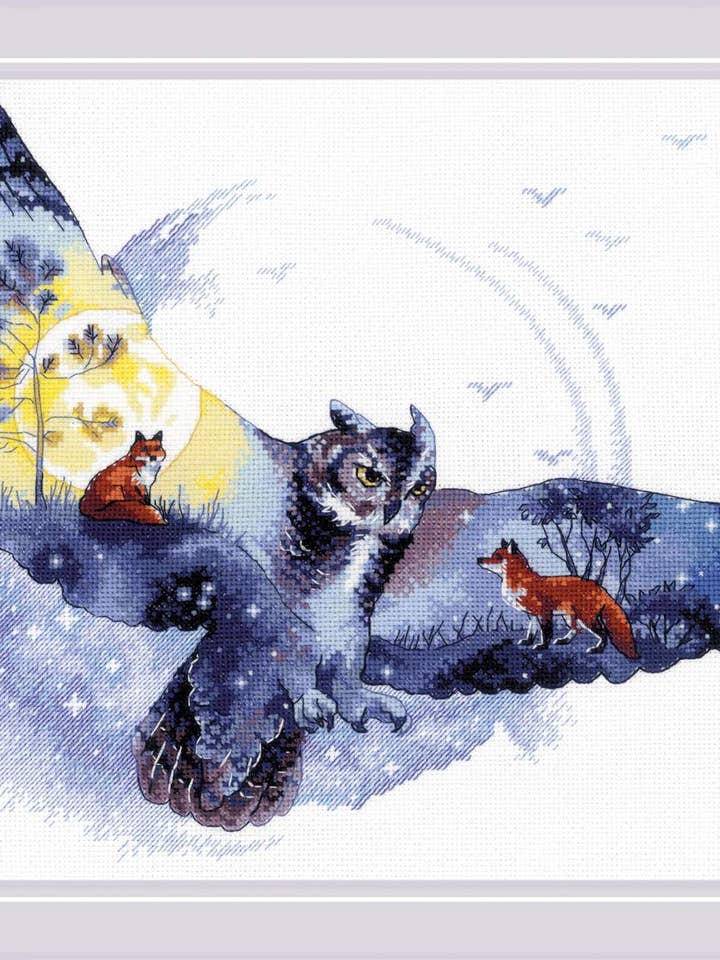 Borduurpakket van Riolis 1954 In Het Nachtbos voor wholesale door RIOLIS