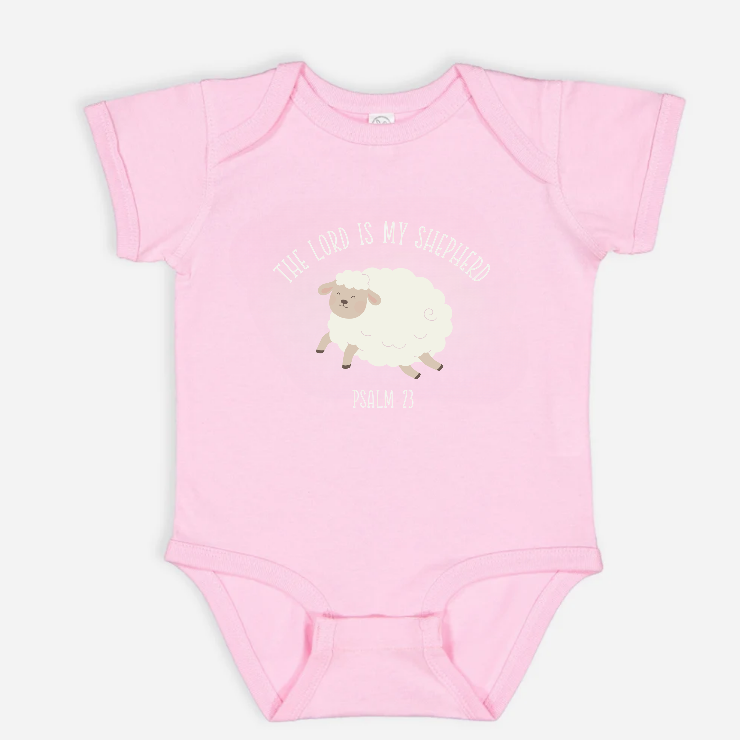 Faith & Life Christian Brands - Wholesale Bodysuit (Non-Footed) - Baby - The Lord is My Shepherd Baby Easter Bible Verse Onesie 2