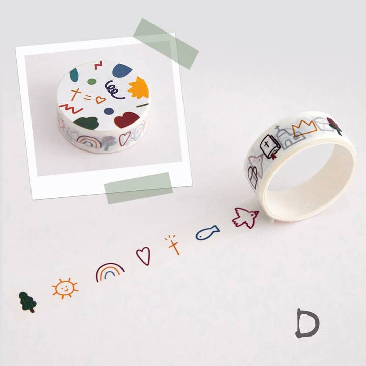 LuminaSalina - Wholesale Washi Tape - Christian Washi Tape | God | Jesus Christ | Religious Gift | Church | Cute | Faith Hope Love4