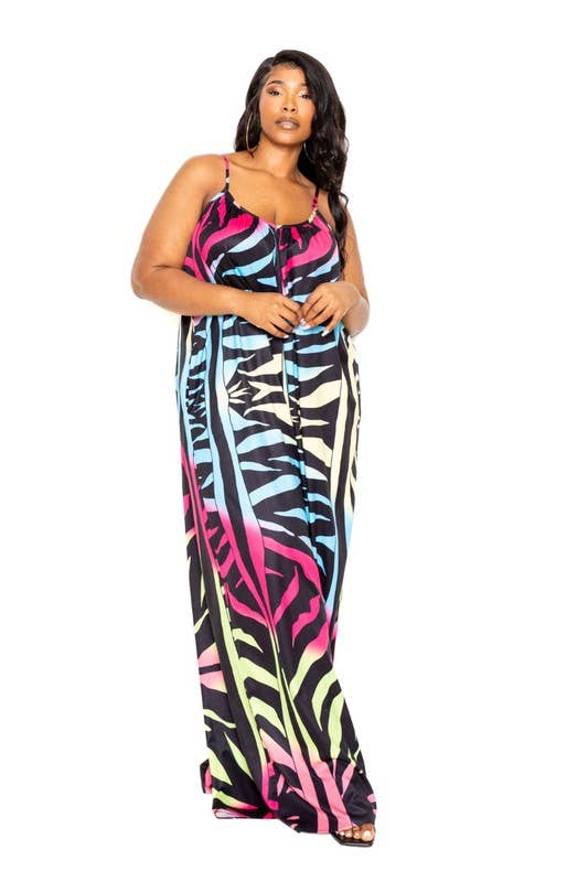 MULTI OMBRE DIERENPRINT JUMPSUIT voor groothandel op Faire3