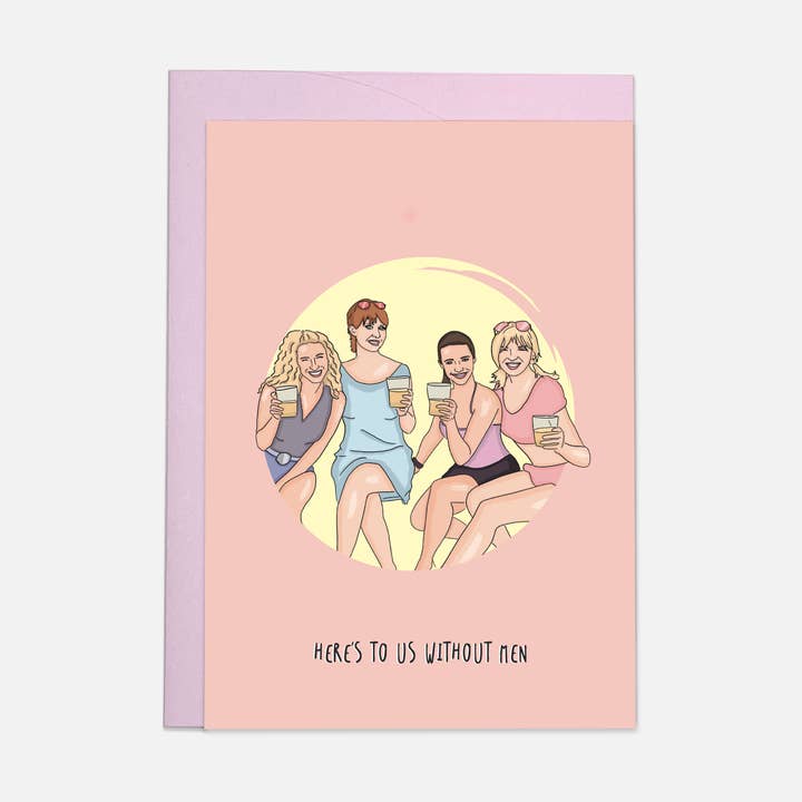 Kaart Blanche – wholesale Friendship card – Without men - Sex and the city greeting card0