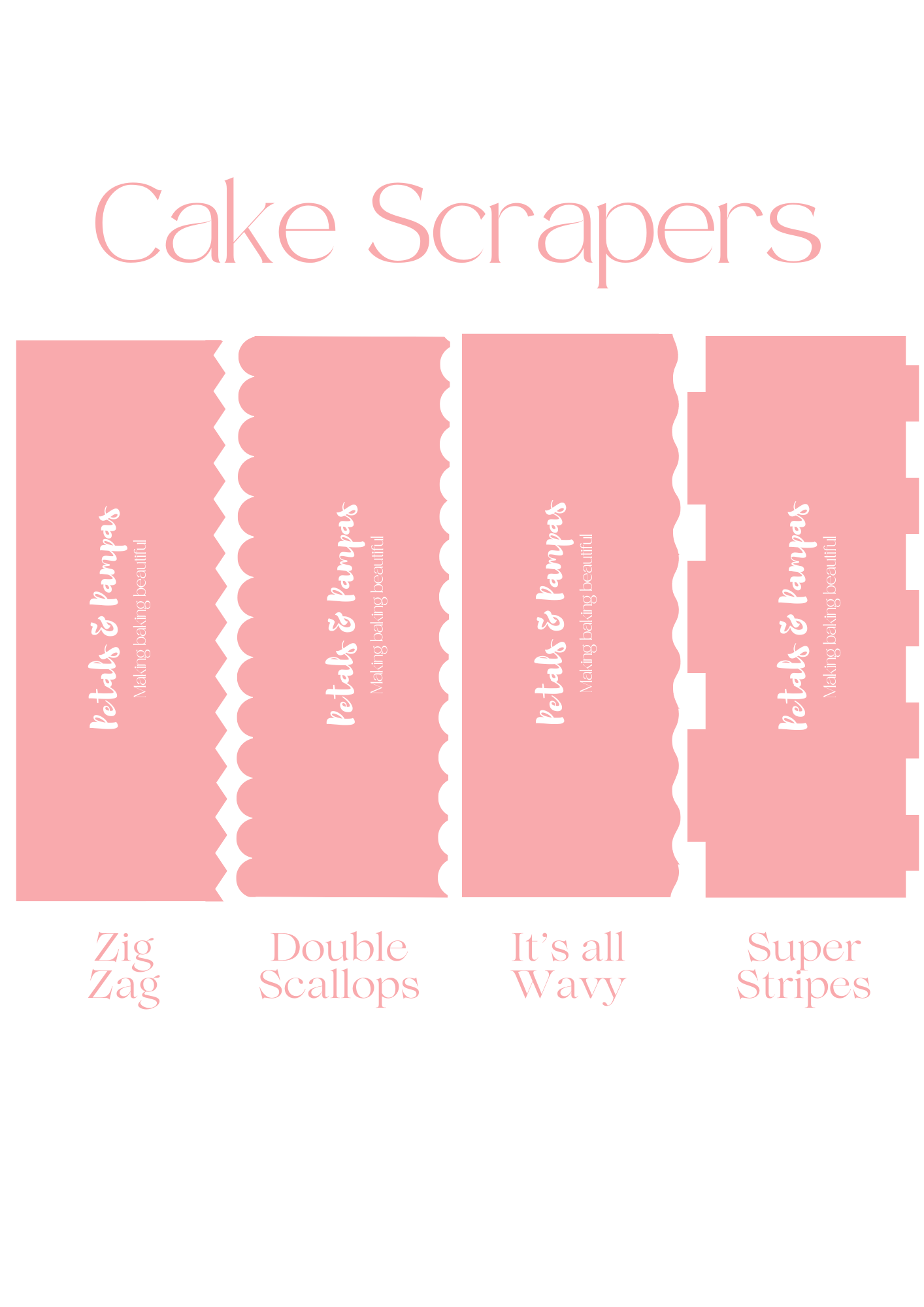 Petals & Pampas - Wholesale Decorating Tool - Cake Scraper| Icing Cake Decorating Tools | Textured Butterc2